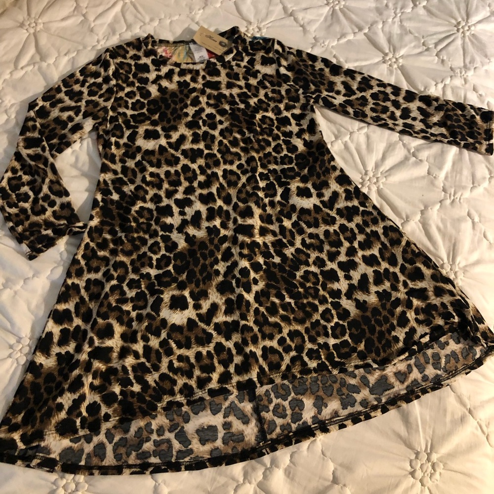 Leopard and floral top
